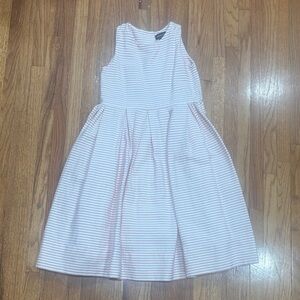 Ralph Lauren Pink and White Striped Kids Dress